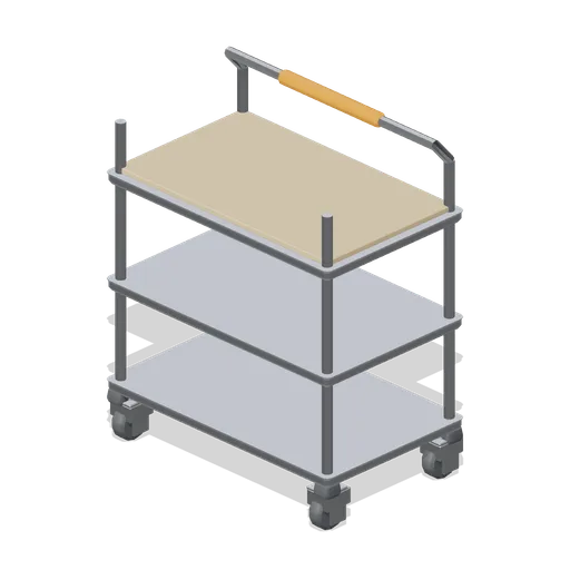 Warehouse shelf trolley (Hardware Store and DIY Warehouse)