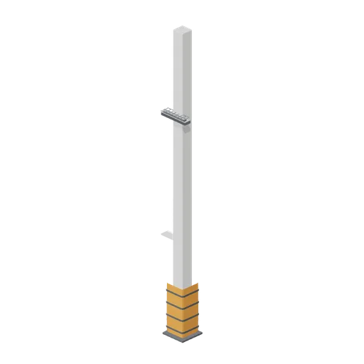 Warehouse column with impact guard (Hardware Store and DIY Warehouse)