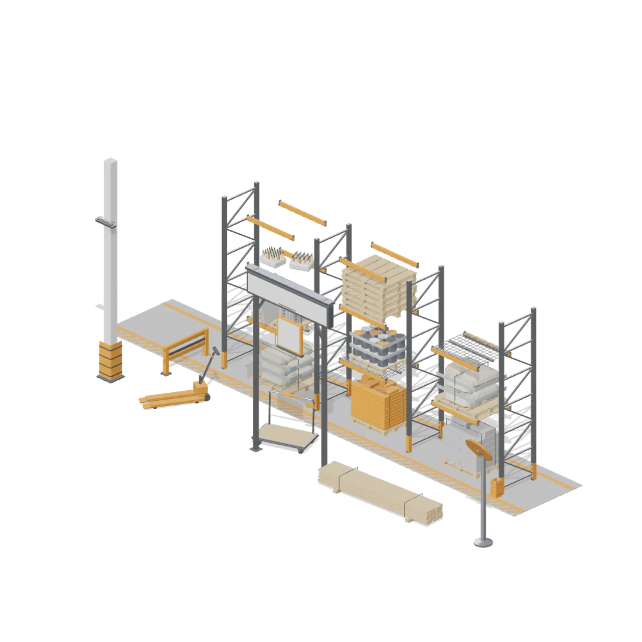 Hardware Store and DIY Warehouse assembled scene