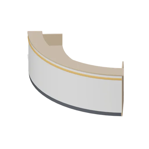 Curved reception desk (Office Lobby and Building Facilities)