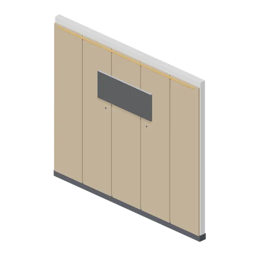 Reception back wall with blank sign panel (Office Lobby and Building Facilities)