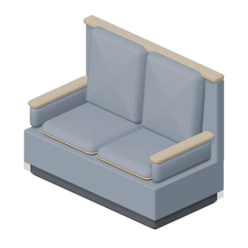 Visitor sofa, two seat (Office Lobby and Building Facilities)