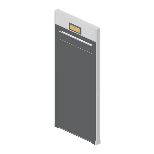 Lift landing door module, closed (Office Lobby and Building Facilities)