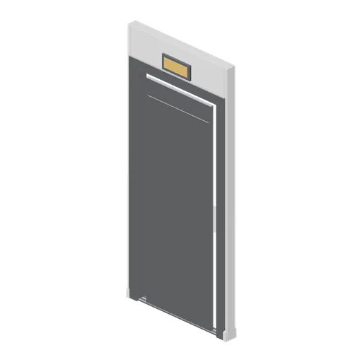 Lift landing door module, closed (Office Lobby and Building Facilities)