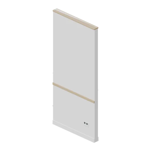 Corridor wall module, 1.2 m (Office Lobby and Building Facilities)