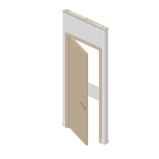 Corridor door module with leaf (Office Lobby and Building Facilities)