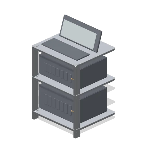 Rack shelf and console unit (Office Lobby and Building Facilities)