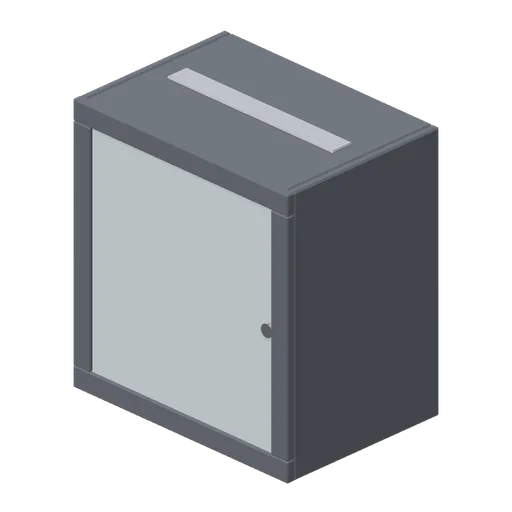 Wall-mount comms cabinet (Office Lobby and Building Facilities)