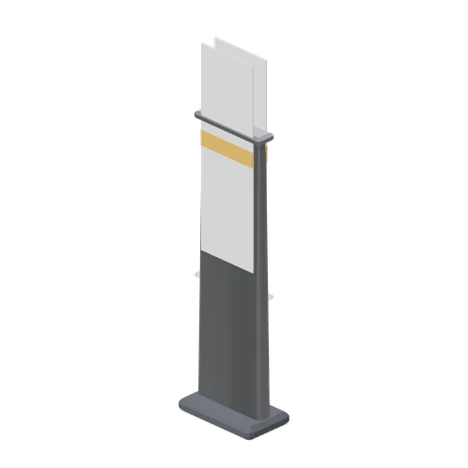 Freestanding directory totem (Office Lobby and Building Facilities)