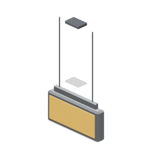Suspended exit light box (Office Lobby and Building Facilities)