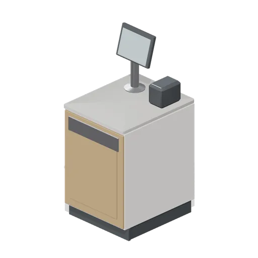 Till position with POS terminal (Cafe, Bakery and Coffee Bar)