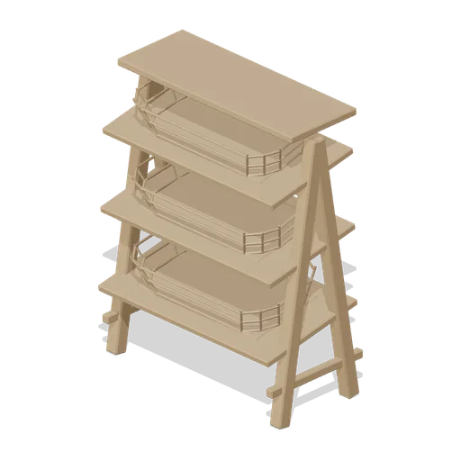 Wicker basket display stand (Cafe, Bakery and Coffee Bar)