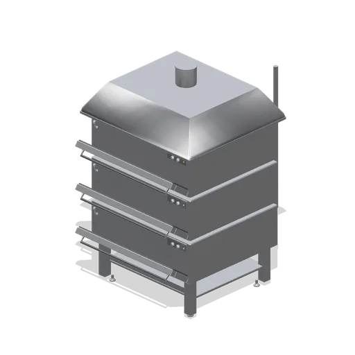 Three deck oven with open doors (Cafe, Bakery and Coffee Bar)