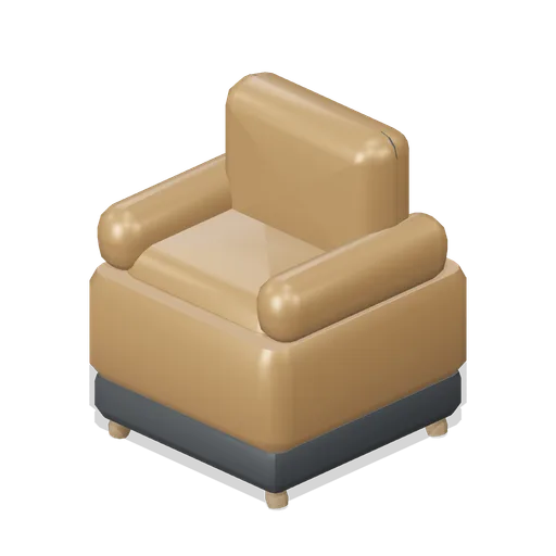 Lounge armchair in rust (Cafe, Bakery and Coffee Bar)
