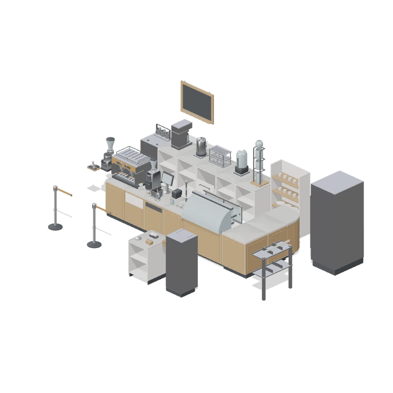 Cafe, Bakery and Coffee Bar assembled scene