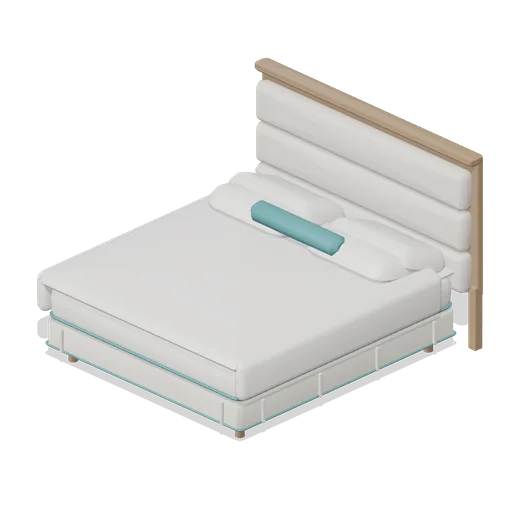 King bed made flat, no turn-back (Hotel and Resort Operations)