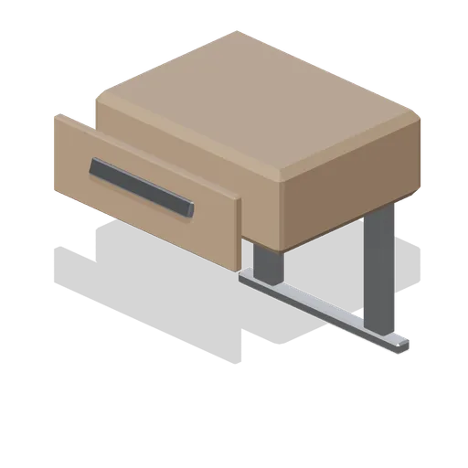 Floating bedside nightstand (Hotel and Resort Operations)