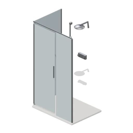 Walk-in shower enclosure (Hotel and Resort Operations)