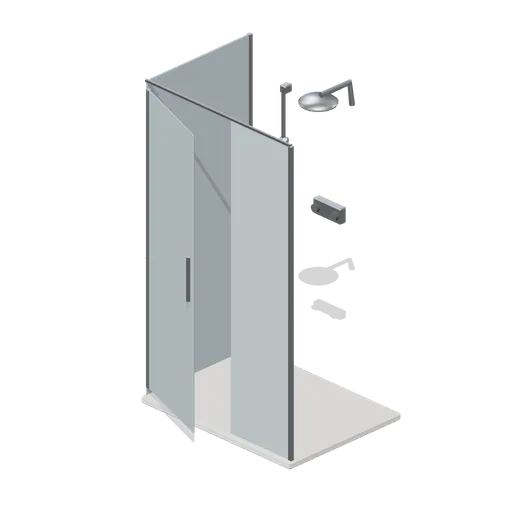 Walk-in shower enclosure (Hotel and Resort Operations)