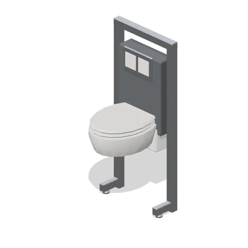 Wall-hung WC with concealed frame (Hotel and Resort Operations)