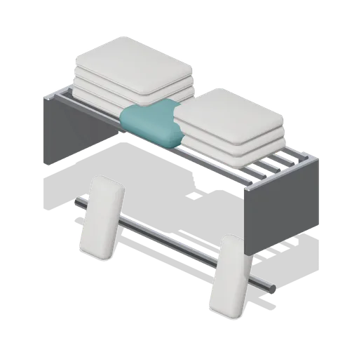 Towel shelf with hanging rail (Hotel and Resort Operations)