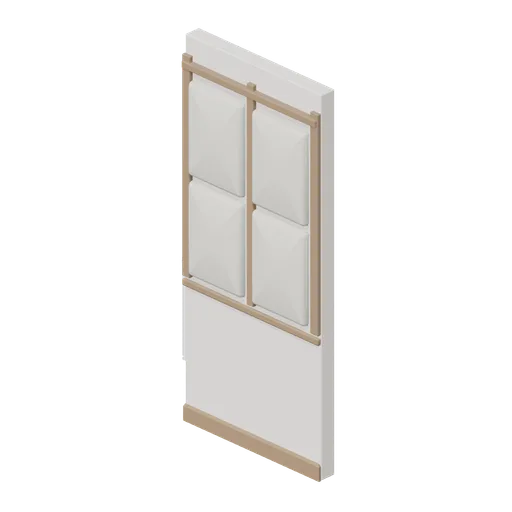 Corridor wall module, upholstered panels (Hotel and Resort Operations)