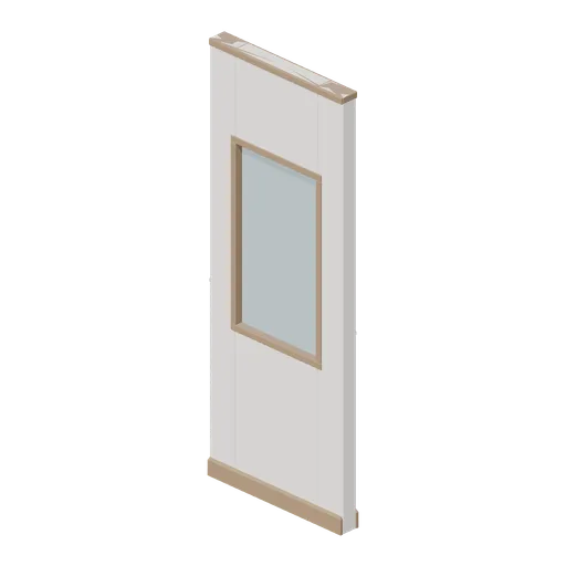 Partition wall module with vision panel (Hotel and Resort Operations)