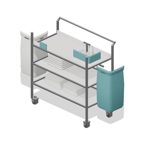 Housekeeping trolley (Hotel and Resort Operations)