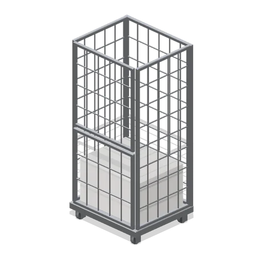 Laundry roll cage (Hotel and Resort Operations)