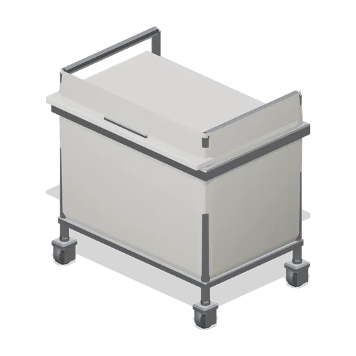 Linen trolley with lid (Hotel and Resort Operations)