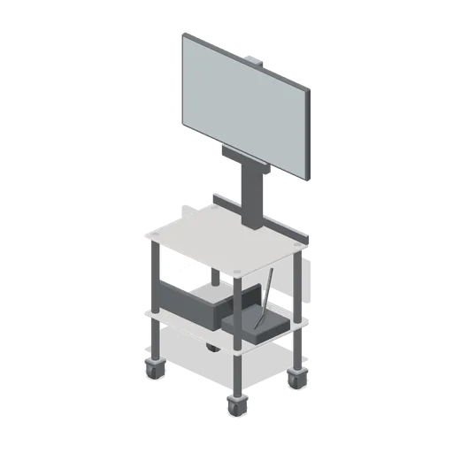 AV trolley with screen (Hotel and Resort Operations)