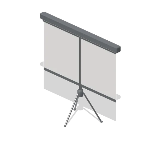 Tripod projection screen (Hotel and Resort Operations)