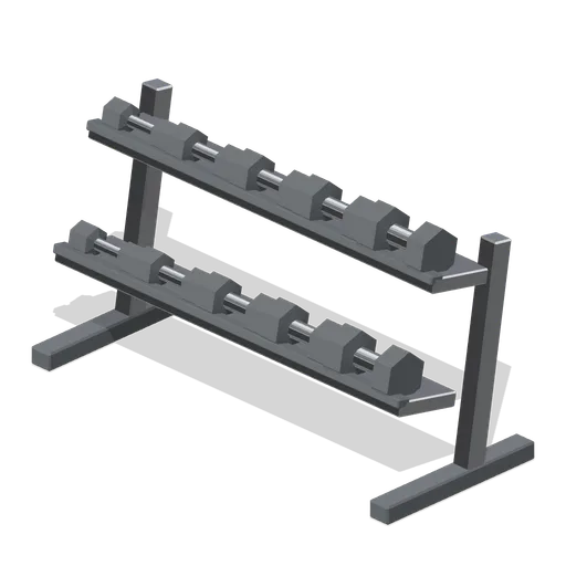 Two-tier dumbbell rack (Hotel and Resort Operations)