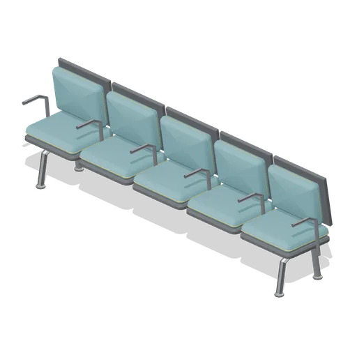 Waiting bench, five seat (Primary Care Clinic and Veterinary Practice)