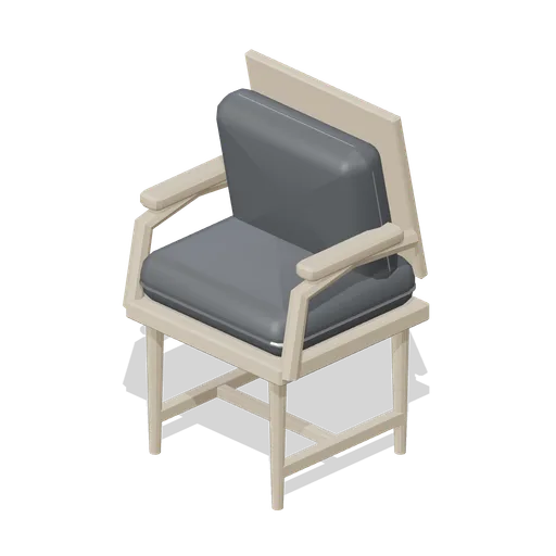 Waiting armchair, dark upholstery (Primary Care Clinic and Veterinary Practice)