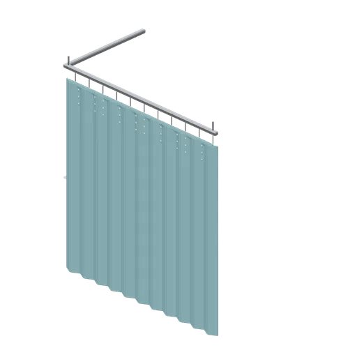 Cubicle curtain track and drape (Primary Care Clinic and Veterinary Practice)