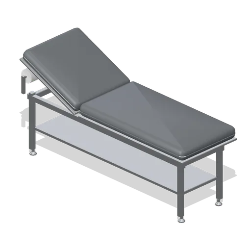 Examination couch, dark upholstery (Primary Care Clinic and Veterinary Practice)