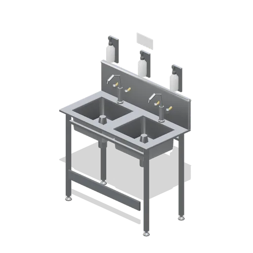 Double scrub sink (Primary Care Clinic and Veterinary Practice)