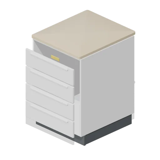 Dispensing counter module, four drawer (Primary Care Clinic and Veterinary Practice)