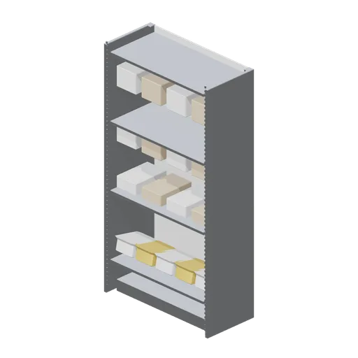 Stock shelving bay (Primary Care Clinic and Veterinary Practice)