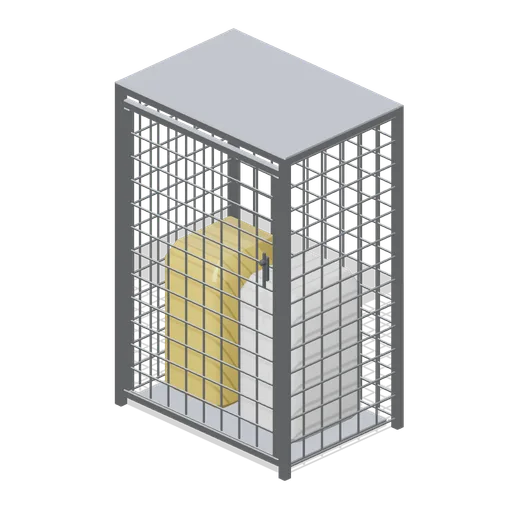 Clinical waste store cage (Primary Care Clinic and Veterinary Practice)