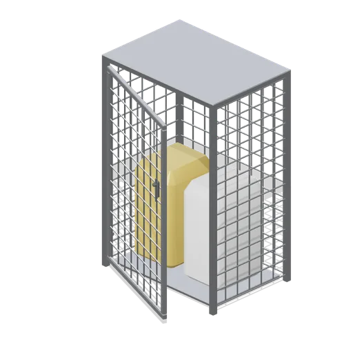 Clinical waste store cage (Primary Care Clinic and Veterinary Practice)
