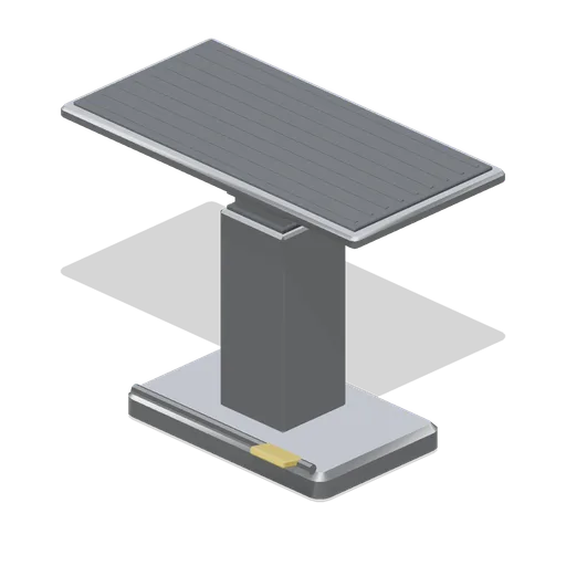 Veterinary examination table, raised (Primary Care Clinic and Veterinary Practice)