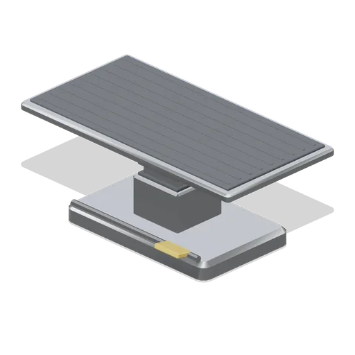 Veterinary examination table, lowered (Primary Care Clinic and Veterinary Practice)
