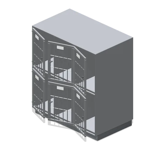 Kennel bank, small, six bay (Primary Care Clinic and Veterinary Practice)