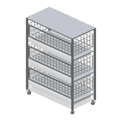 Small animal hutch rack (Primary Care Clinic and Veterinary Practice)