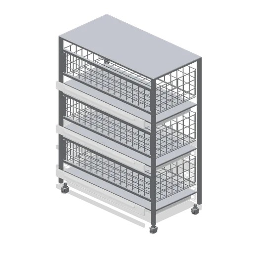 Small animal hutch rack (Primary Care Clinic and Veterinary Practice)