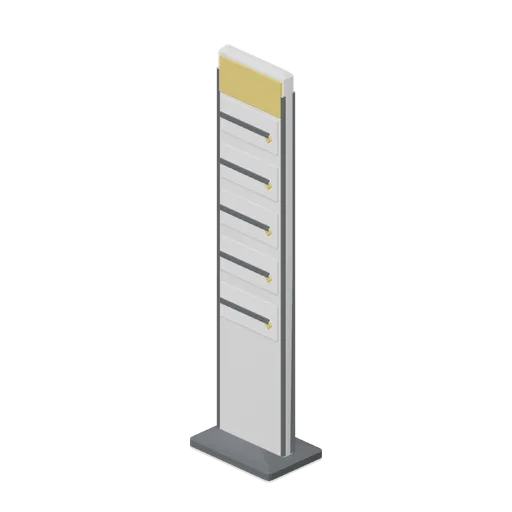 Wayfinding sign totem (Primary Care Clinic and Veterinary Practice)