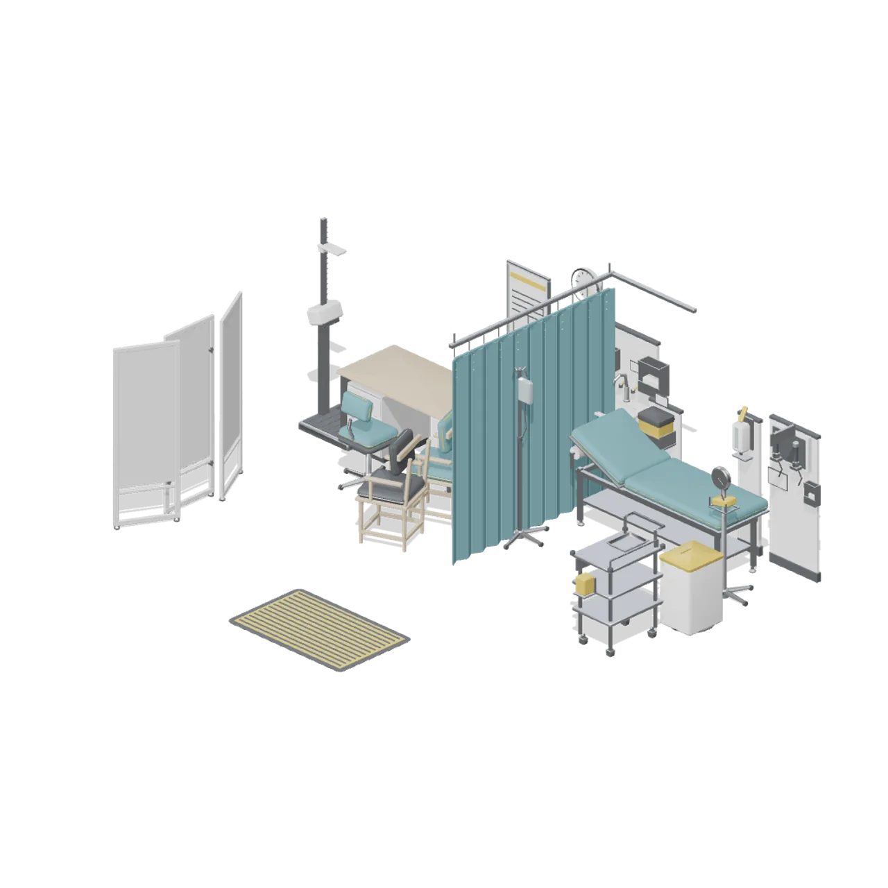 Primary Care Clinic and Veterinary Practice assembled scene