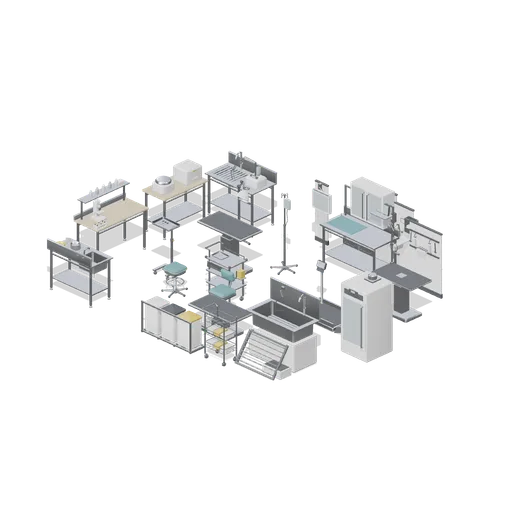 Veterinary prep and treatment area (Primary Care Clinic and Veterinary Practice)